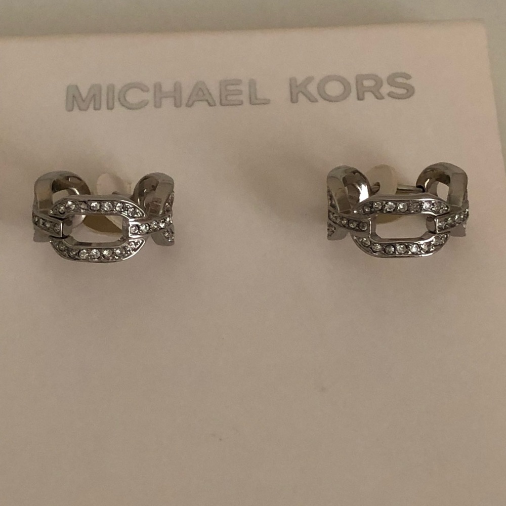 Michael Kors Cityscape Chain Silver Tone Earnings